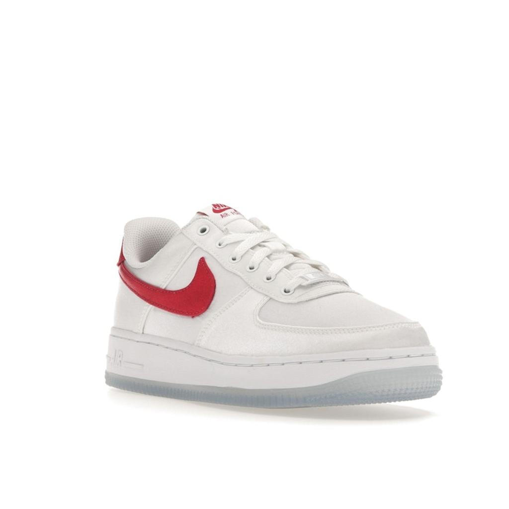 Nike  Air Force 1 Low Satin - White Gym Red Women Sneakers DX6541-100