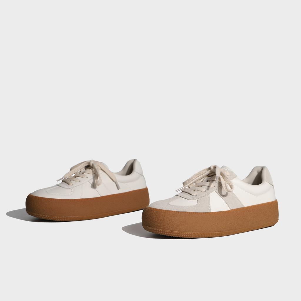 Strictly selected German training shoes women's shoes spring shoes Huizhou women's shoes spring low-top women's casual single shoes thick-soled Fo