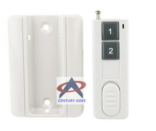 Ultra-Thin High-Power Dual-Key Wireless Remote with Switch and Base, 315M/433M Frequency Remote Control