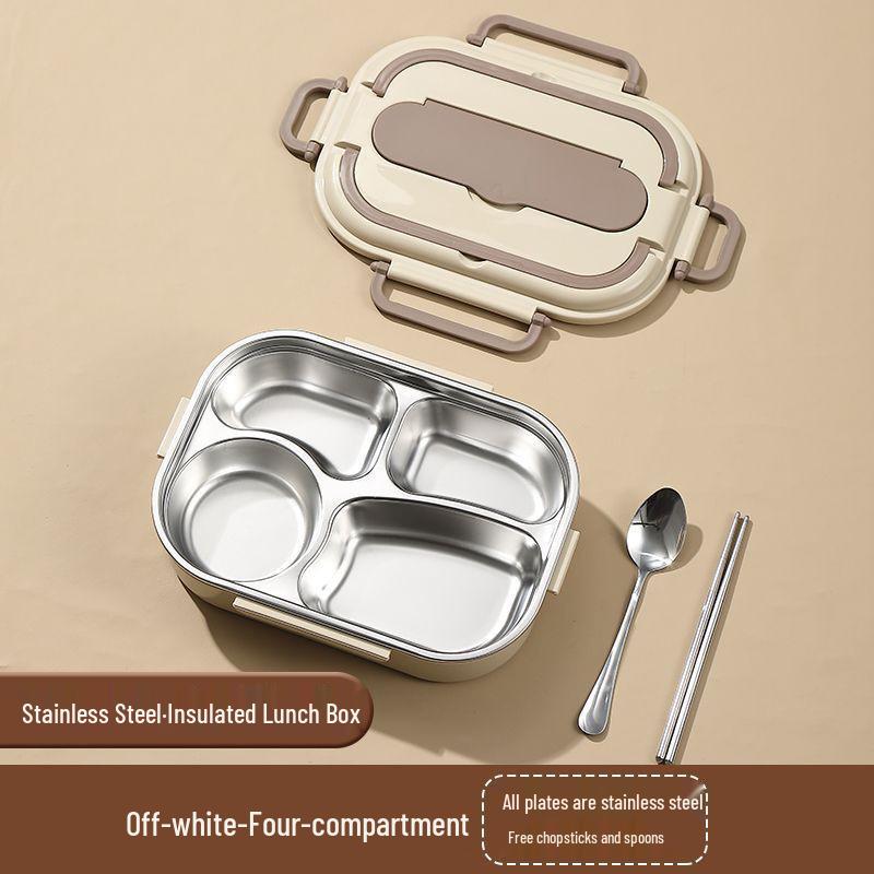 Microwaveable Stainless Steel Insulated Bento Lunch Box for Kids & Office Workers