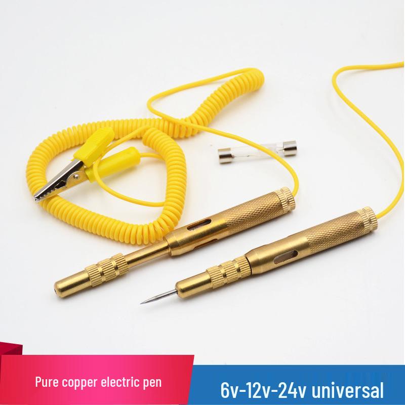 

Pure Copper Automotive Electric Circuit Test Pen, 6-24V, for Vehicle Voltage Inspection and Repair
