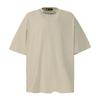 Letter Embroidered Neckline Short Sleeve T-shirt Casual Top Men's Summer Loose Round Neck Half Sleeve T-shirt Instagram High Street Trendy