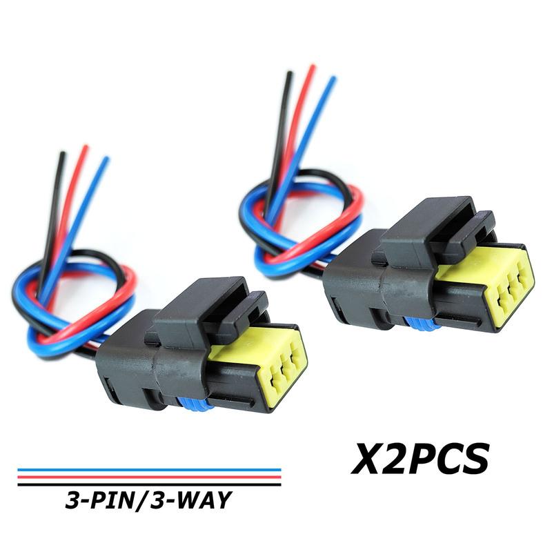 

Pair For For Ford Mondeo MK3 focus 1 transit MK6 connect Fuel Rail High Pressure Sensor Connector Plug Harness Loom 1S4Q9D280AD