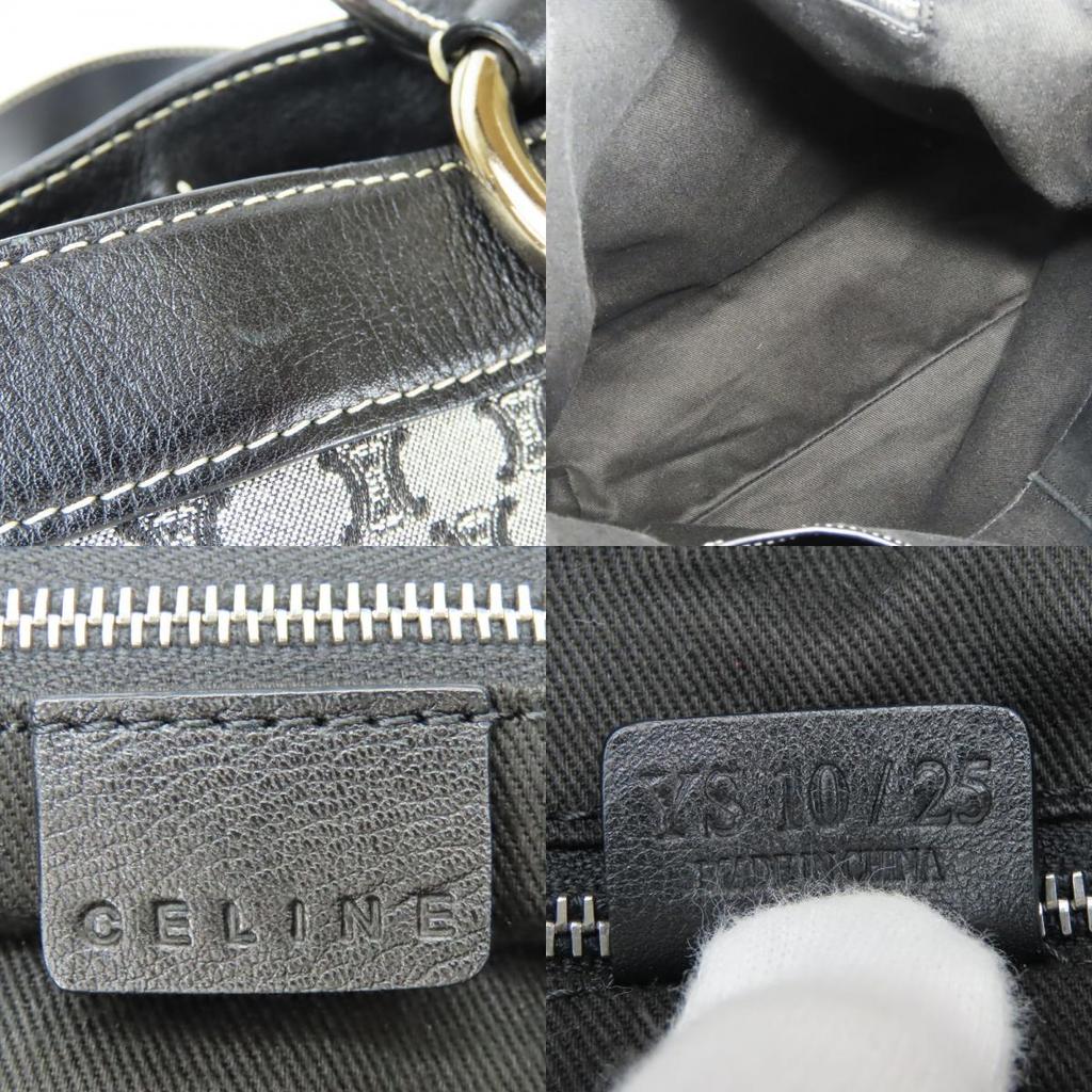 Used CELINE Tote Bag Macadam canvas/leather gray black casual