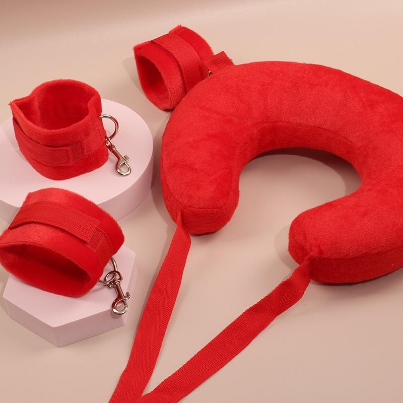 Adjustable Leg Spreader Restraint Pillow with Straps for Women Couples BDSM Bondage Training and Punishment Kinky Adult Sex Toys
