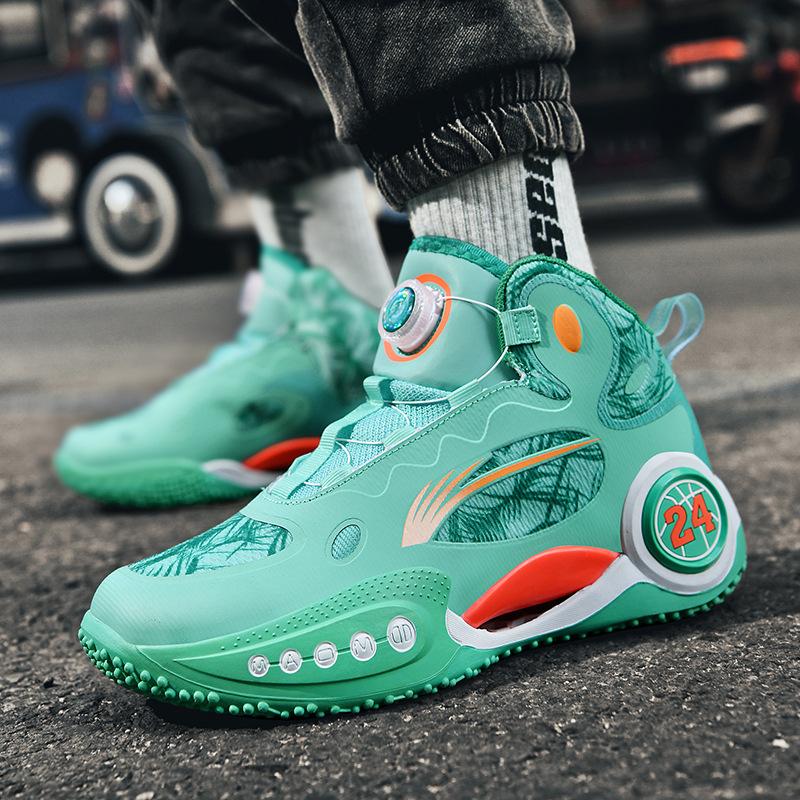 Basketball Shoes for Men and Women Autumn New Non-Slip Wear-Resistant Shock-Absorbing Mesh Breathable Student Trendy Sports Shoe