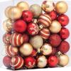 50Pcs/set 4cm Christmas Ball Set Plastic Xmas Baubles Xmas Tree Hanging Pendant Christmas Decorations Gift Ball