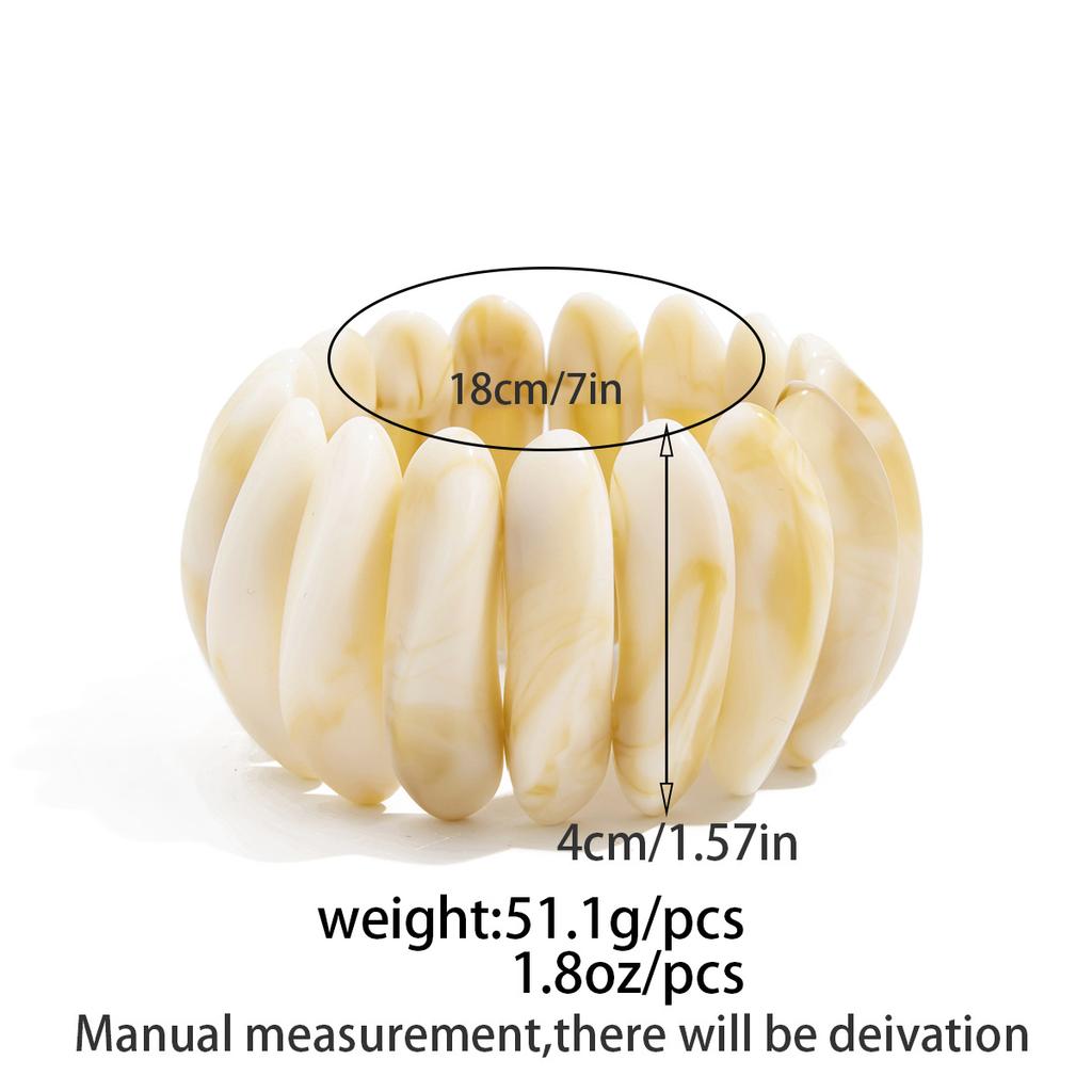 DIEZI Multilayer Exaggerated Beige Resin Acrylic Wide Bangles Hip Hop Geometric Bracelet Bangles For Women Men New Gift Jewelry