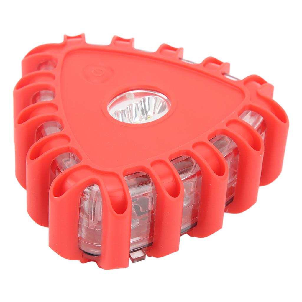 3 Pcs Triangle LED Road Flares Roadside Emergency Safety Light Beacon Flashing Warning Light Kit with Magnetic Base