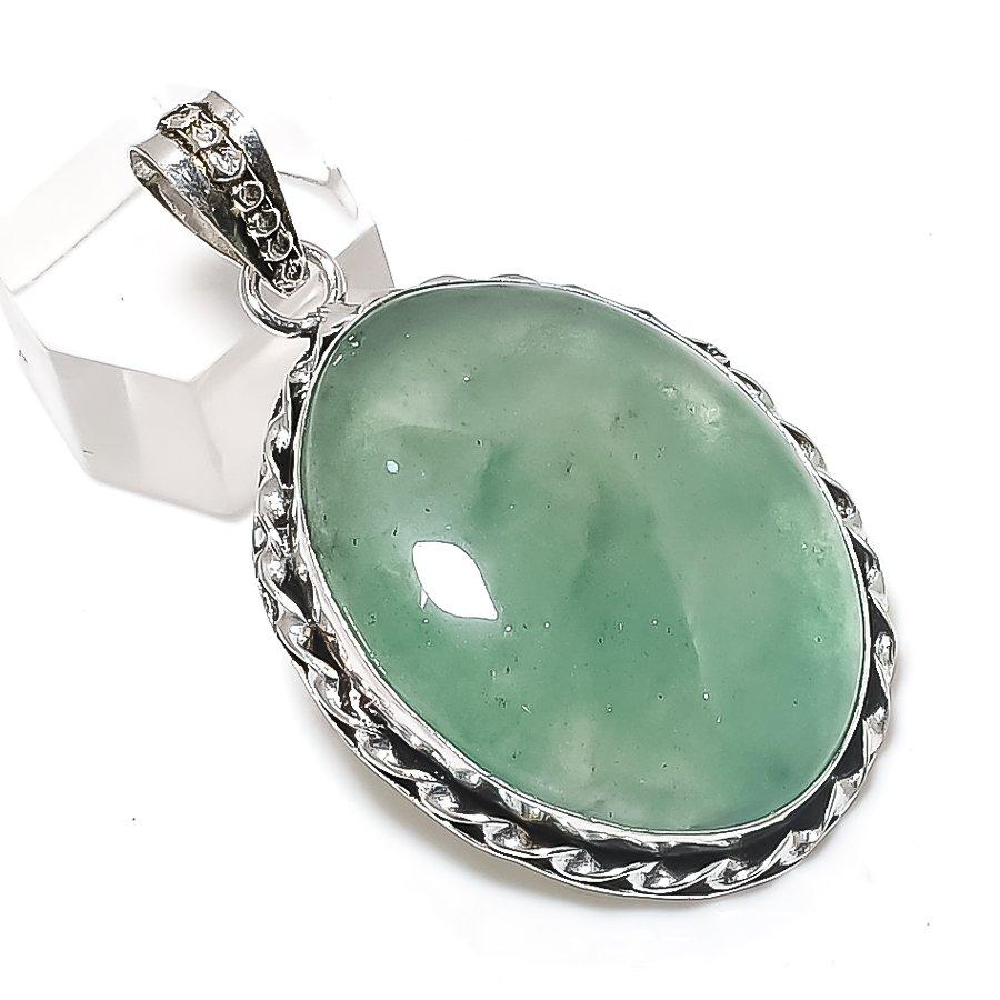 

Зеленый Апатит Драгоценный камень 925 Стерлинговое серебро Ювелирная подвеска 2,17