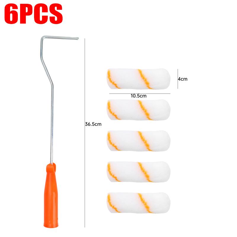 

24/6pcs Paint Roller Kit Paint Rollers with Covers Painting Decorating Brushes for Wall Construction Furniture Home Repair Tools