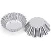 10pcs 430 stainless steel egg tart mold lace egg tart egg tart mold Portuguese tart chrysanthemum cup egg tart cup baking tools