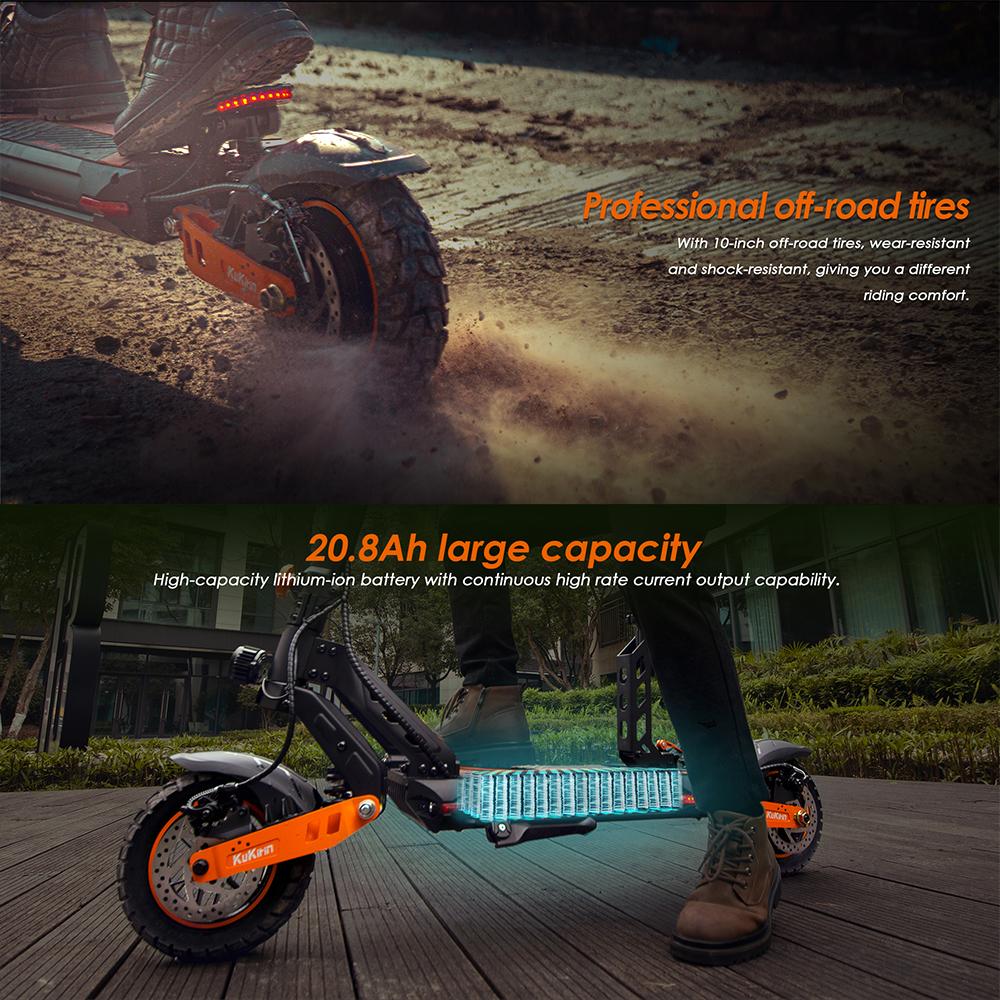 2026 KuKirin G2 Max skládací elektrická koloběžka 1000W 48V 20Ah dojezd 55 km/h 70 km kola 10 ″ terénní