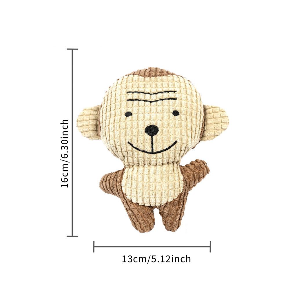 Pet Dog Squeaky Toys Animals Shapes Squeaky Plush Chew Toys for Small Medium Large Dogs