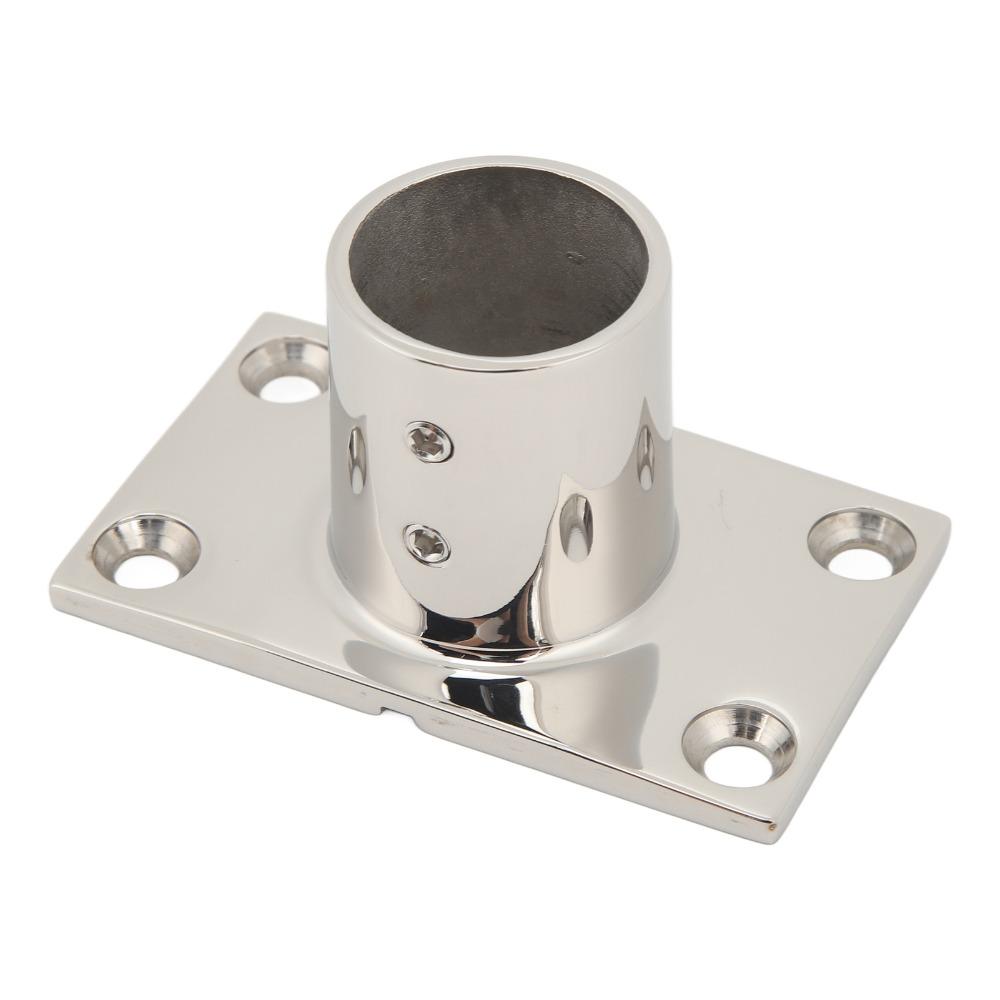 Multiple sizes Boat Handrail Fitting 90° Angle Silver Rectangular Base 316 Stainless Steel Heavy Duty Marine Yacht Handrail