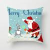 Cartoon Santa Claus Pillowcase Sofa Kids Room Decoration Merry Christmas Cushion Cover