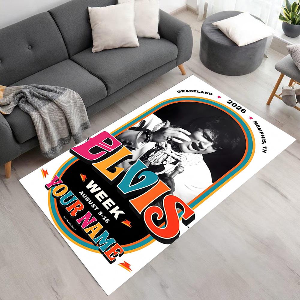 Elvis Presley Personalized Text Floor Mat Design for Dormitory Balcony Decorate room Dining Room Antislip Carpet Office home decor