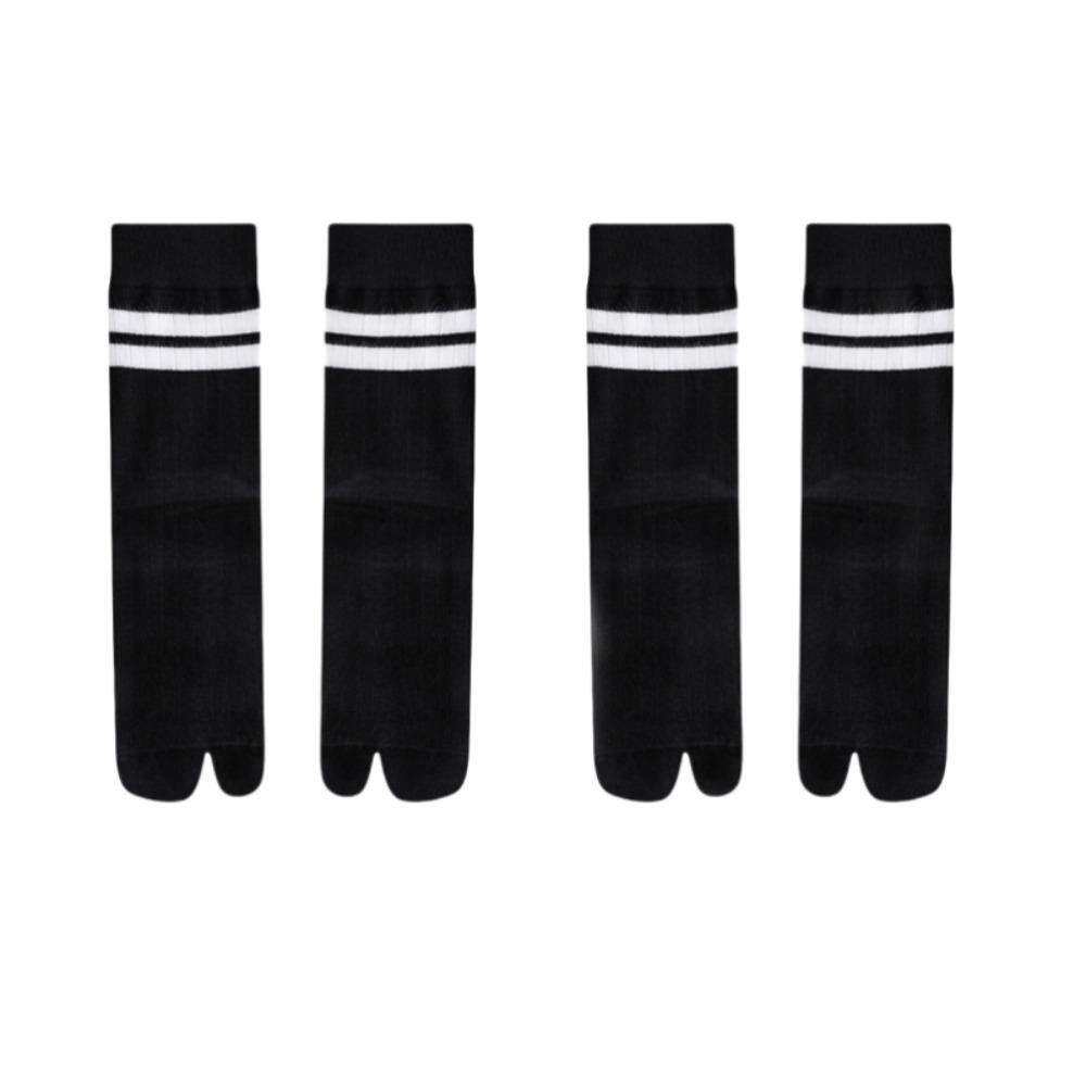 2Pairs Breathable Toe Mid Calf Socks Sweat Absorption Toe Separator Socks Two Toe Tube Socks  Women