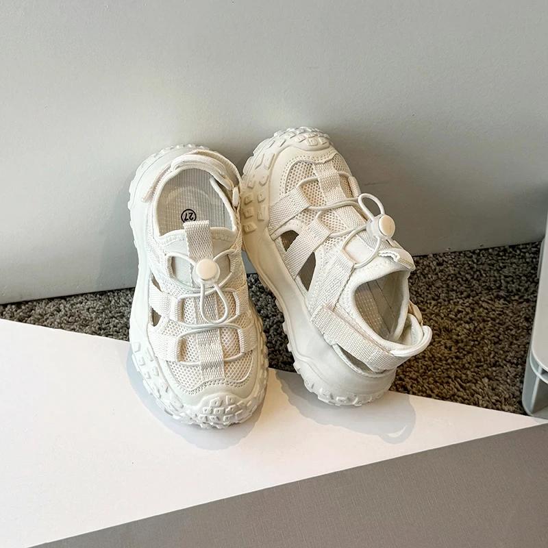 New Summer Kids Sneakers Girls Sport Shoes Breathable Mesh Boys Running Shoes Child Sandals Tenis Infantil Flats Footwear I02274