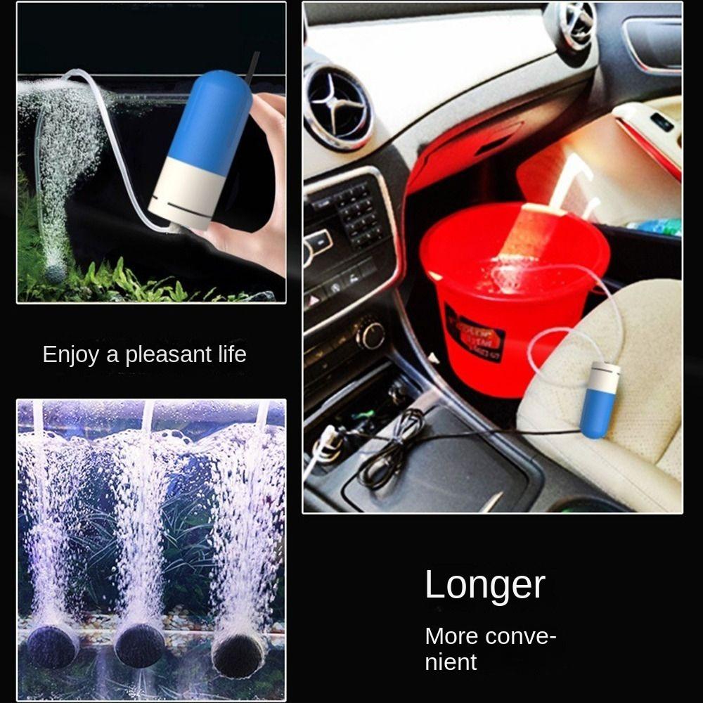 Adjustable Speed Aquarium Oxygen Air Pump USB Charging Portable Air Compressor Aerator Anti-slip Mute Aquatic Terrarium Filter