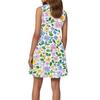 Women's Casual Botanical Floral Print V-Neck Tank Sleeveless Dress Pockets Beach Dress