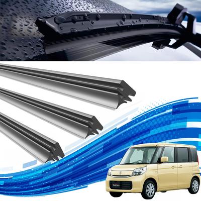 Suzuki Spacia MK32S MK42S Wiper Replacement Rubber Compatible Size Genuine Replacement Set Natural Rubber