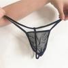 Men's Transparent Mesh Thong Briefs with Elastic Waistband