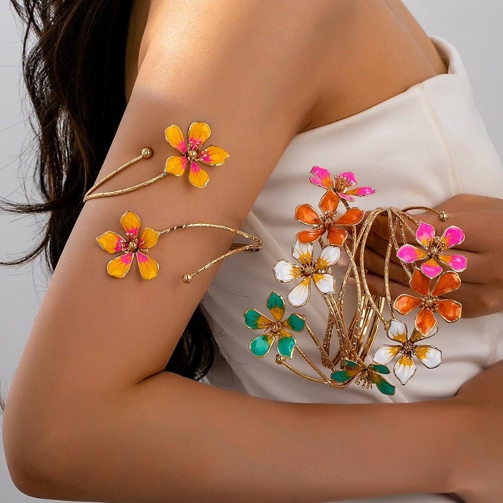 Adjustable Arm Cuff Bracelet Multi-colors Arm Ring Armlet Bangle for Parties & Special Occasions