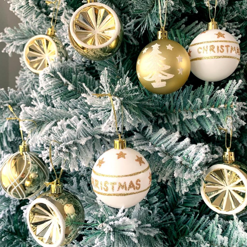 Hanakaze Set of 6cm Christmas Nordic with 4 Stylish and Gorgeous Gold Perfect for DIY Christmas and Perfect for Decorating Your Home or New 16-Piece