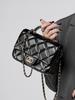2025 Women's Vintage Diamond Pattern Handbag - Versatile Small Crossbody with Metal Chain