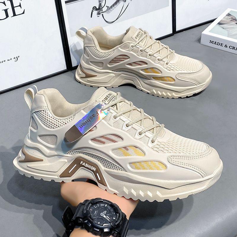 

2025 spring new men s shoes breathable mesh sports shoes men s trend versatile platform student casual shoes men 44