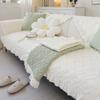 Non-slip Cotton Sofa Mat Solid Color Sofas Cover for Living Room Luxury Corner Couch Cushion Seat Pad Home Protection Covers
