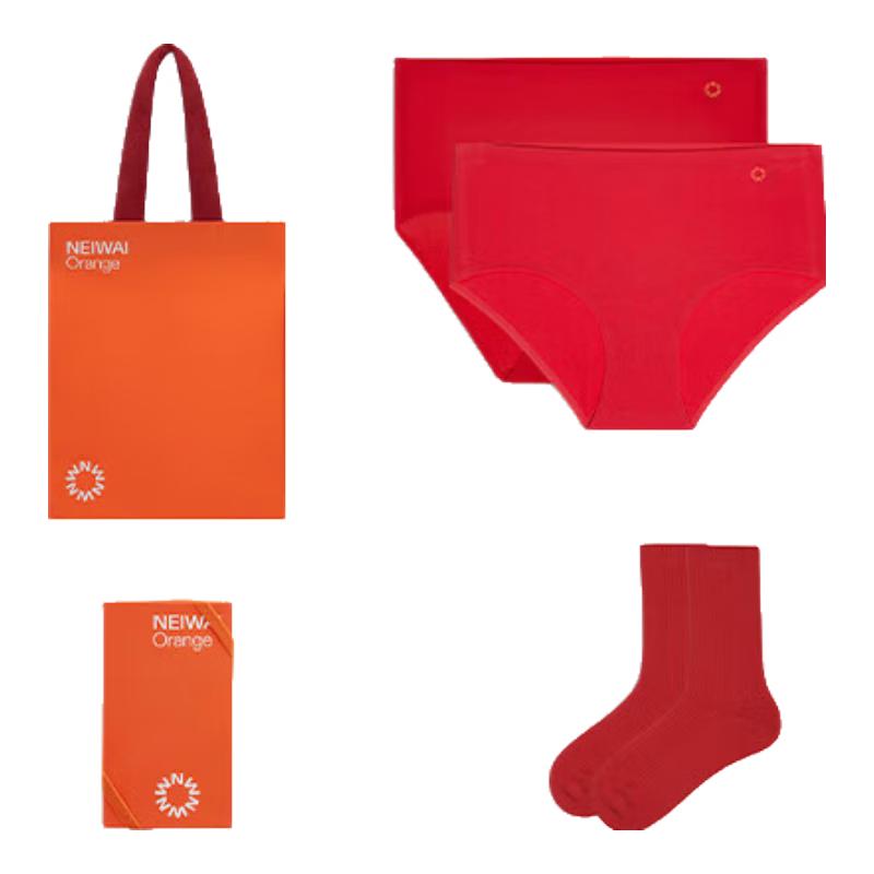 

NEIWAI Red Collection Women s Underwear & Socks Gift Set M