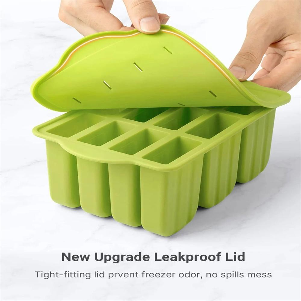 Ice Cream Tools With Wooden Sticks Silicone Popsicle Molds DIY Ice Cream Silicone Mold Popsicle Maker Homemade Popsicle Molds