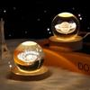 3D Crystal Lights Lamp RGB Glowing Planetary Galaxy Night Light Crystal Ball Night Lights Bedside Home Decor Christmas Gift