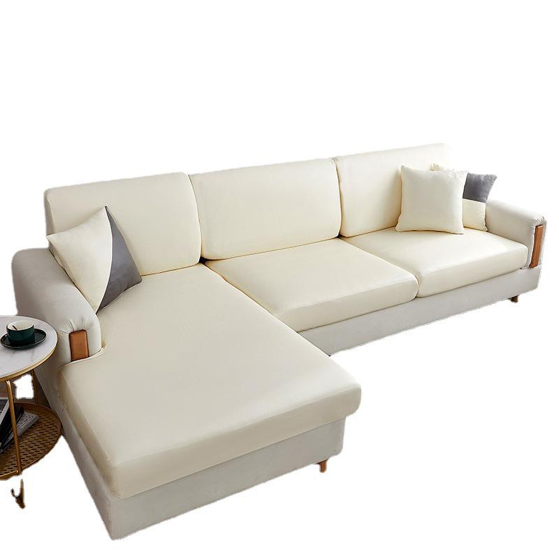 Solid Color Waterproof Elastic Sofa Cover - Modern & Simple Design