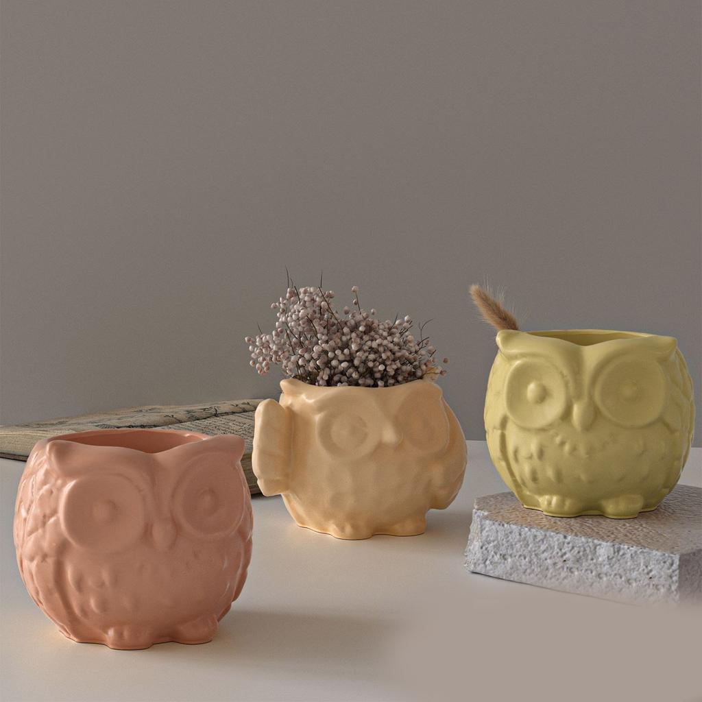 Creative Handmade Silicone Owl Mold For Candle Container And Home Decoration Succulent Planter Mould
