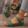 Women's Wide Width High Wedge Sandals Open-Toe Summer Shoes Comfortable High Heel Sandals