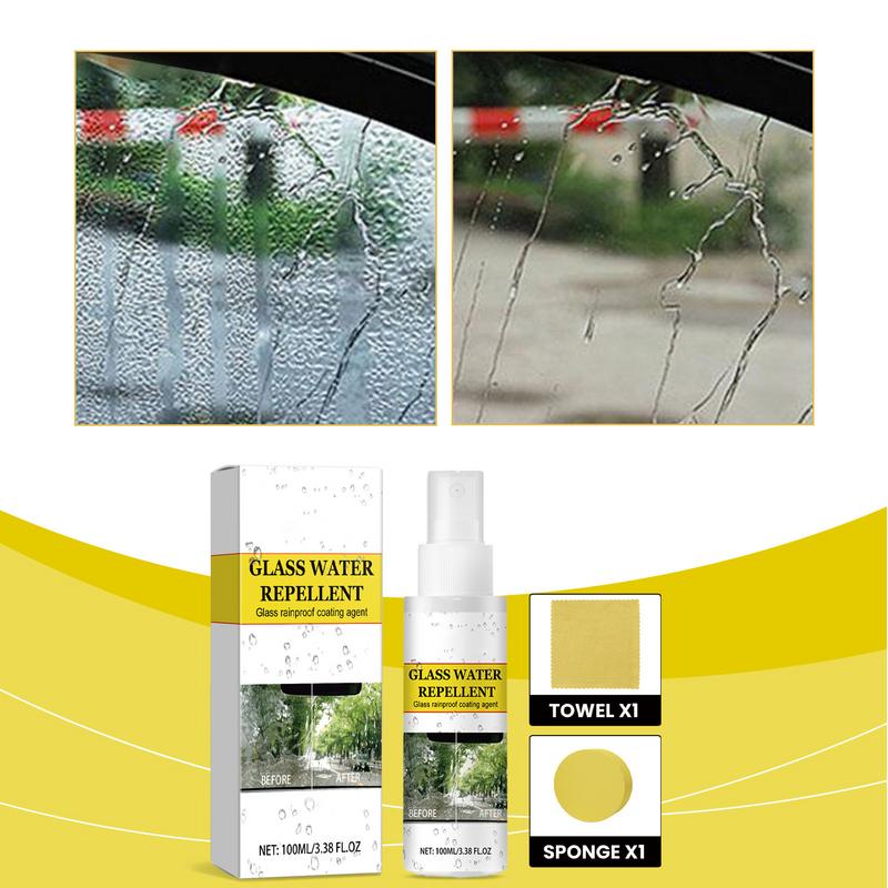 Car Glass Antifogging Agent 100ml Windshield Glass Water-Blocking Anti-Fogging Coating Spray Household Glass Cleaning Car Window