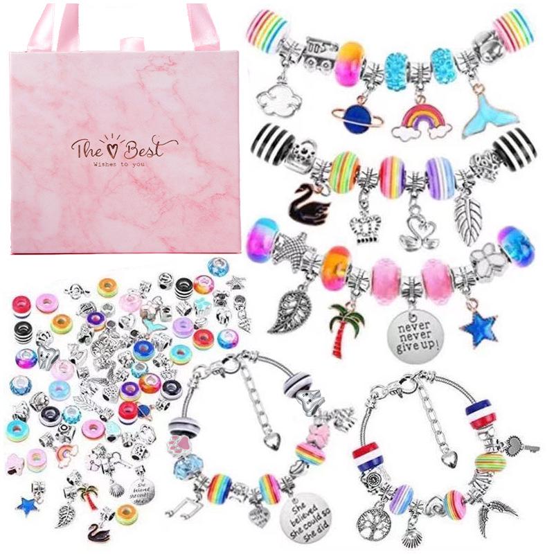 

DIY Colorful Candy Beaded Bracelet Necklace Set: 86/93pcs Children s Gift for Handmade Jewelry