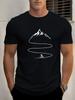 Unisexs Summer 100 Cotton Fashion Bicycle Mountaineering Pattern Printed Casual Loose Sports Round Neck Short Sleeve Tshirt Top