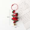 4 Hand Knitted Wool Yarn Christmas Tree Pendants Soft Crochet Decorations for Car Mirrors Doors Walls and Backpacks