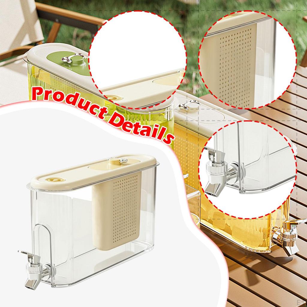 4-liter Cold Water Kettle , Beverage Container with Lid, Versatile for Home, Large Capacity,