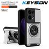 KEYSION Magnetic Phone Case for OPPO Reno13 Pro 5G Reno13 F 5G Slide Camera Protection Upright Kickstand Ring Shockproof Cover