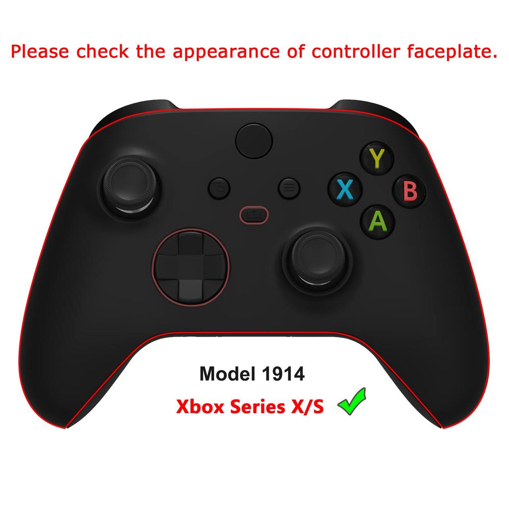 The eXtremeRate ASR Circle Ring Full Shell Button Kit Is Compatible with Xbox Core Controllers and Features a 3D Diamond Pattern Soft Rubber Grip and
