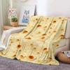 Flannel Blanket with Mexican Tortilla Donut Print