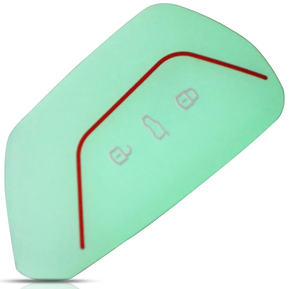 

jingyuqin силиконовый чехол для автомобильного ключа, защитный чехол для пульта дистанционного управления, держатель для смарт-ключа для VW Volkswagen Golf 8 Mk8 2020 Skoda columbia синий