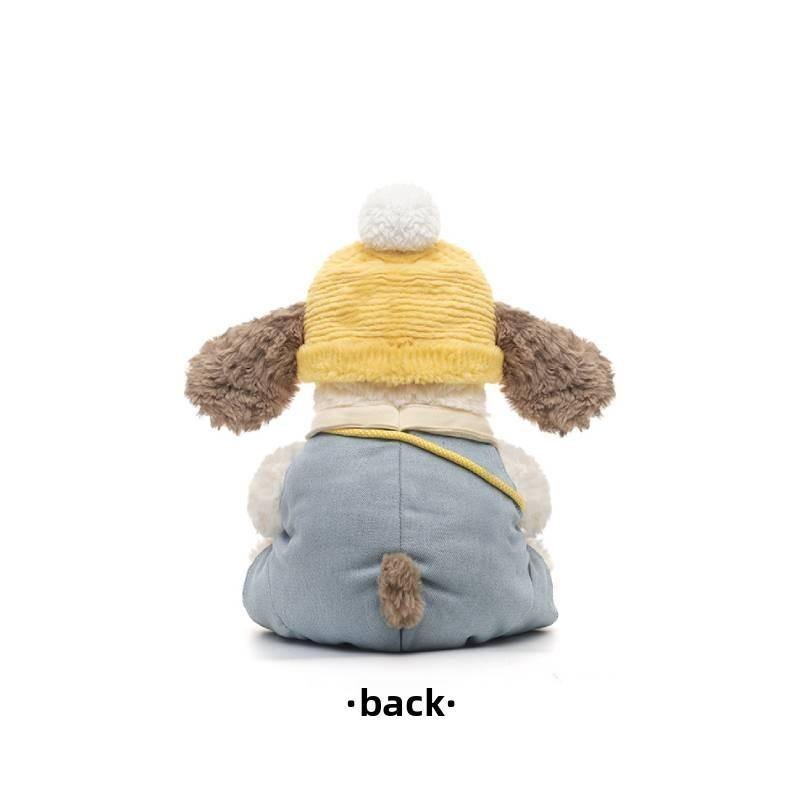 Peluche Con Tessuto a Pelo Lungo Forma di Cane Carino Per Bambini e Regalo