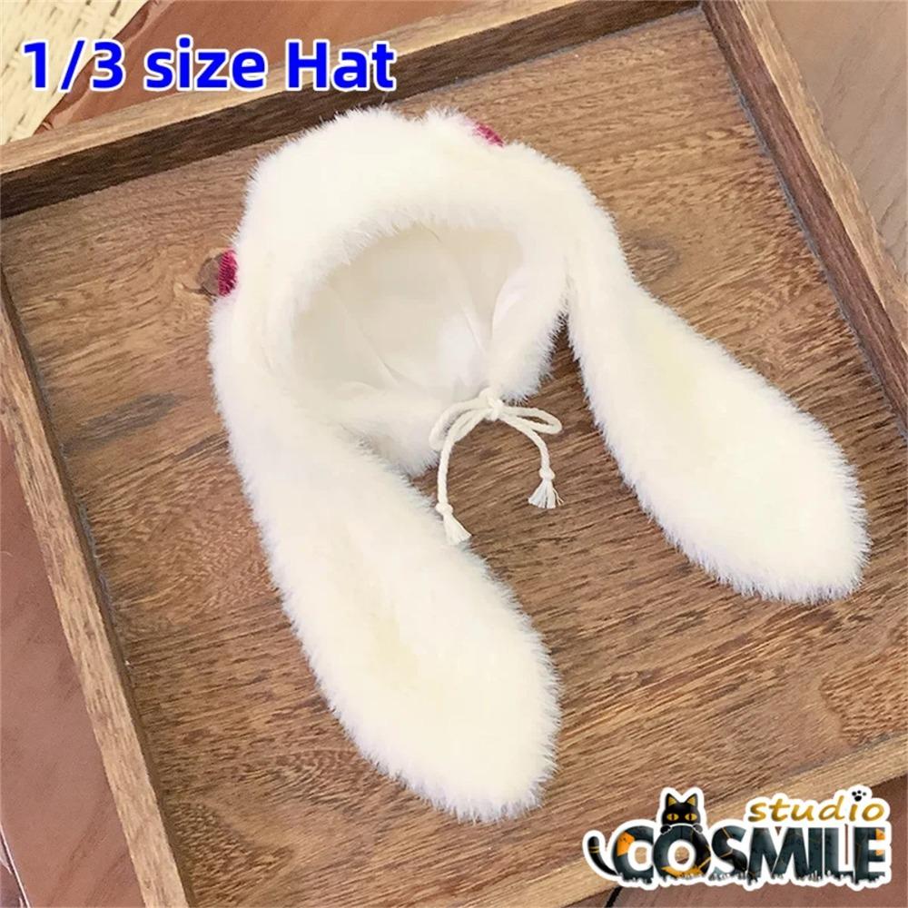 Japanese Lop-eared Rabbits Bunny Cute White Pajamas Hat Dress Skirt Costume 1/6 Size BJD Doll Accessories Doll's Clothes DJ Sep