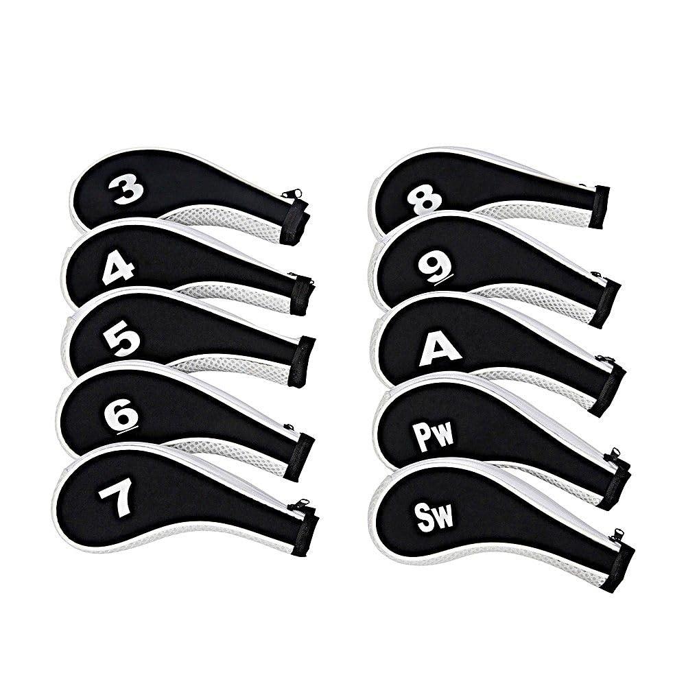 

Набор головок гольф-айронов с принтом клюшки Длинная клюшка Простой дизайн Чехлы, 10, Чехлы, Цифры, На молнии, Горлышко, Защита, Прочный, Стильный,